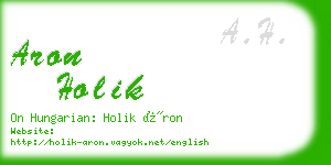 aron holik business card